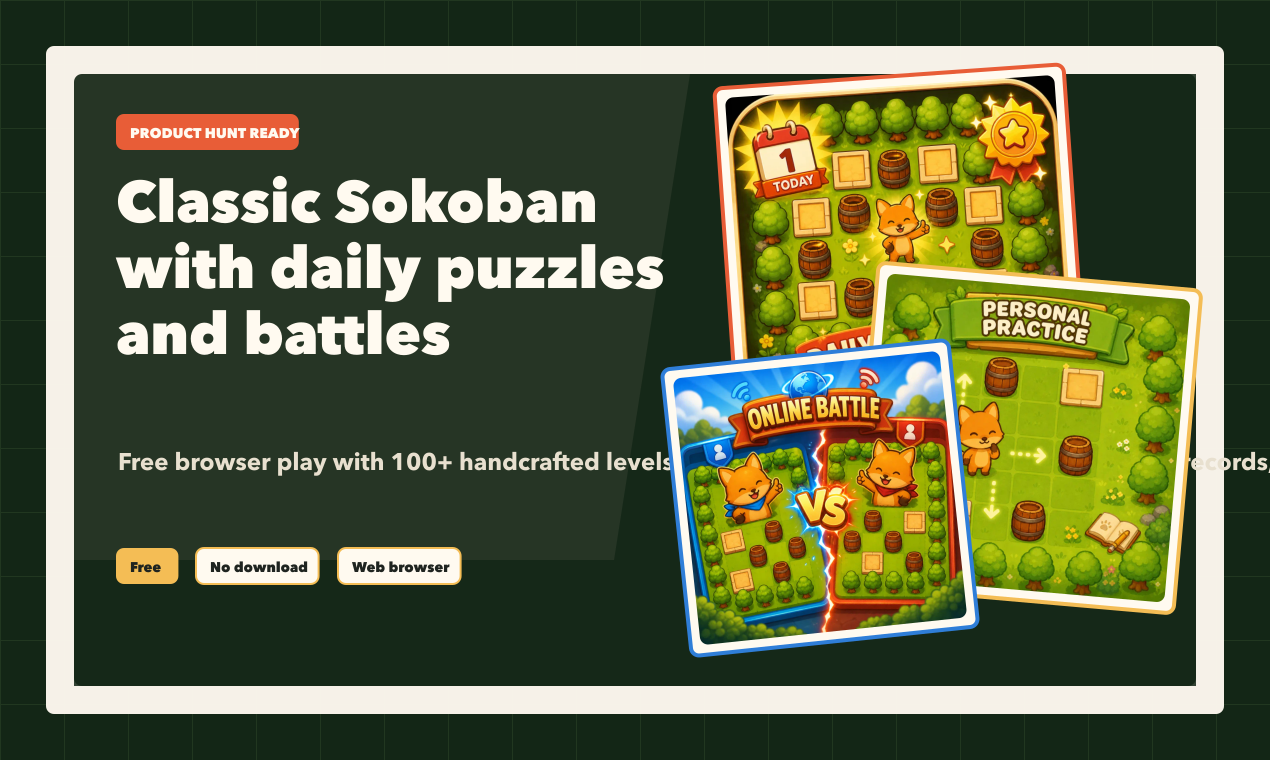 Puzzle Push Product Hunt hero artwork